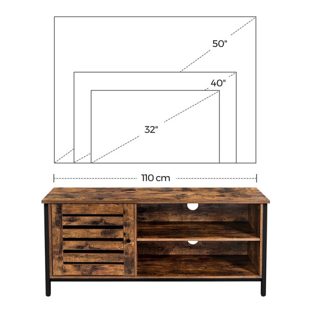 Ξύλινο Έπιπλο Τηλεόρασης 110 x 40 x 50 cm VASAGLE LTV049B01