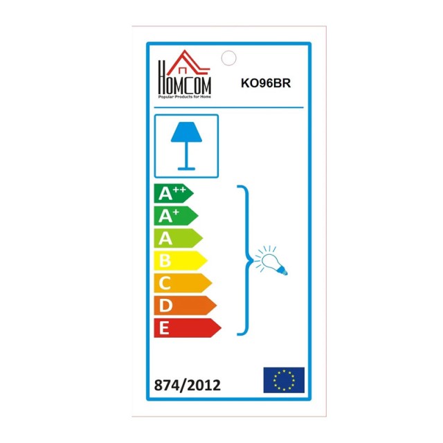 Ξύλινο Φωτιστικό Δαπέδου με 3 Ράφια 40 W HOMCOM 833-623