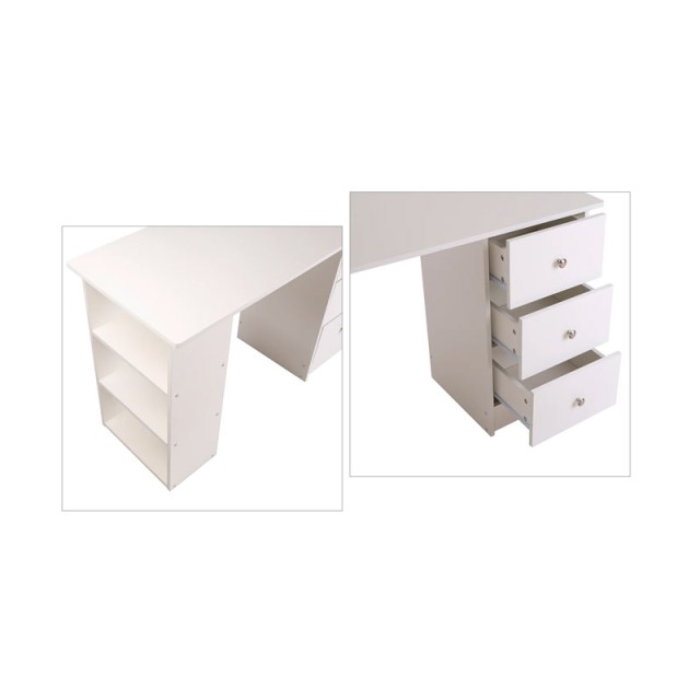 Ξύλινο Γραφείο με 3 Συρτάρια και 3 Ράφια 120 x 49 x 72 cm HOMCOM 92...
