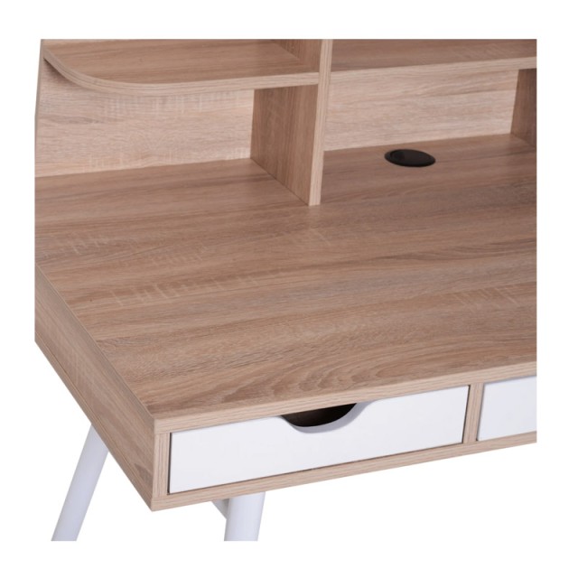 Ξύλινο Γραφείο με Βιβλιοθήκη 120 x 65.5 x 138.5 cm HOMCOM 836-080