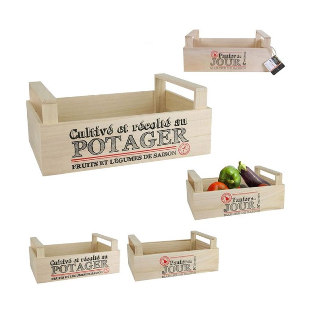 Ξύλινο Καφάσι Αποθήκευσης Λαχανικών 21 x 32 x 13 cm Cook Concept KA2320