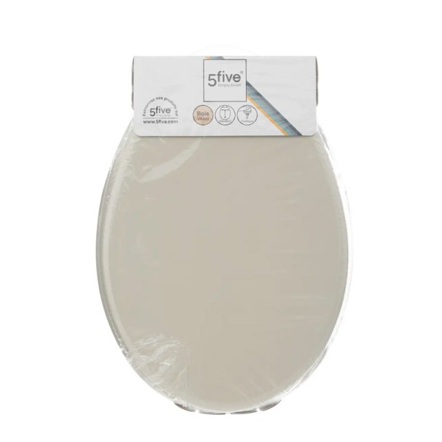 Ξύλινο Καπάκι Λεκάνης 36 x 48 x 5 cm Χρώματος Μπεζ 5Five Simply Sma...