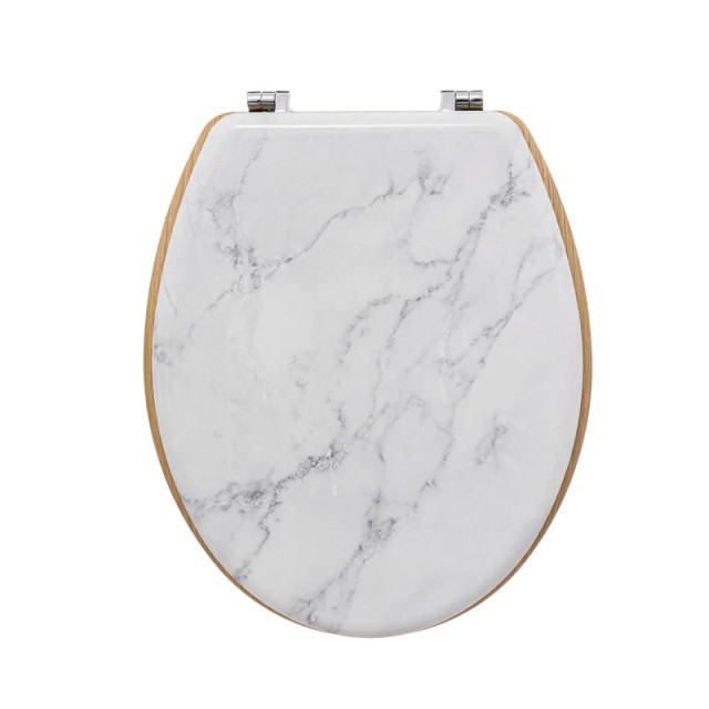 Holzwaschbeckendeckel mit Marmoreffekt 36 x 46.5 x 5.3 cm 5Five Simply Smart 174791