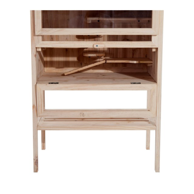 Ξύλινο Κλουβί Τρωκτικών με 4 Επίπεδα 60 x 40 x 120 cm PawHut D51-083