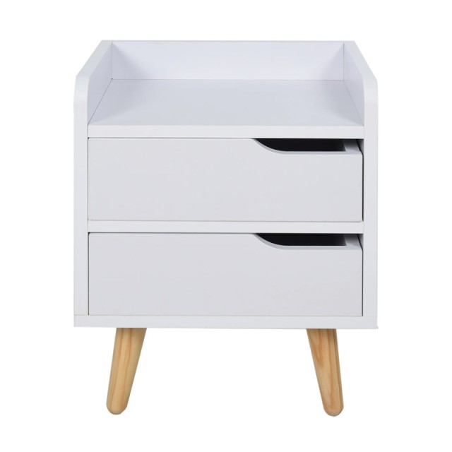 Ξύλινο Κομοδίνο με 2 Συρτάρια 33 x 28 x 42 cm HOMCOM 831-294