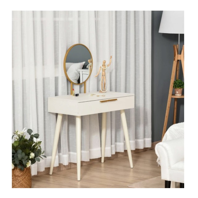 Ξύλινο Μπουντουάρ με Καθρέπτη 80 x 40 x 123 cm HOMCOM 831-355