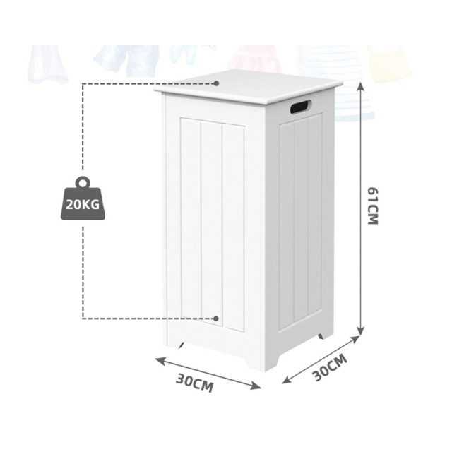 Ξύλινο Ντουλάπι Απλύτων 30 x 30 x 61 cm Costway BA7397