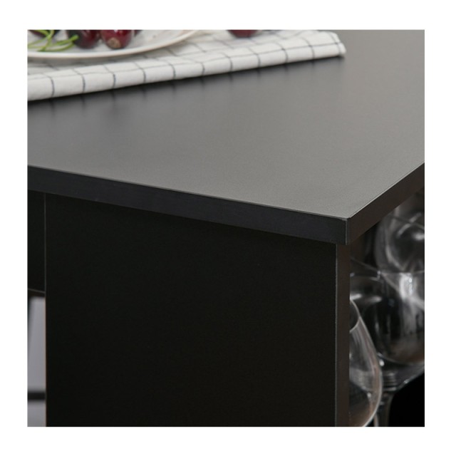 Ξύλινο Ορθογώνιο Τραπέζι - Bar με 3 Ράφια 112 x 57 x 106 cm HOMCOM ...