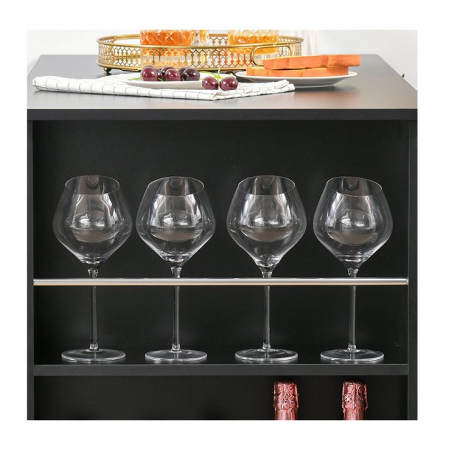 Ξύλινο Ορθογώνιο Τραπέζι - Bar με 3 Ράφια 112 x 57 x 106 cm HOMCOM ...