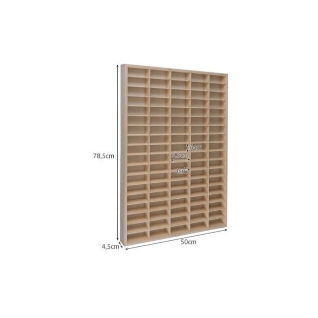 Ξύλινο Ράφι για Αυτοκινητάκια 90 Θέσεων 50 x 4.5 x 78.5 cm Kruzzel ...