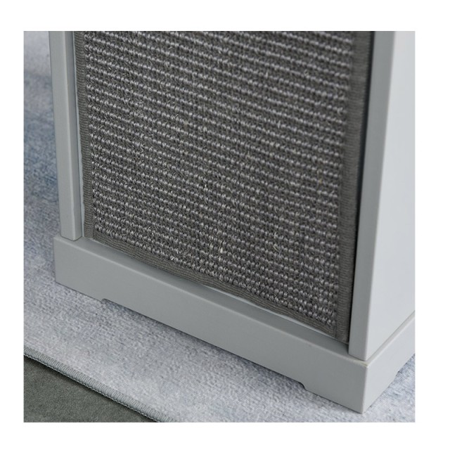 Ξύλινο Σπίτι Γάτας 41 x 30 x 36 cm Χρώματος Γκρι PawHut D30-334GY