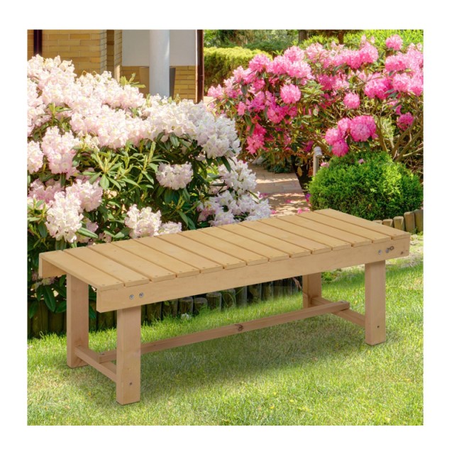 Ξύλινο Διθέσιο Παγκάκι 110 x 38 x 35 cm Outsunny 84B-362