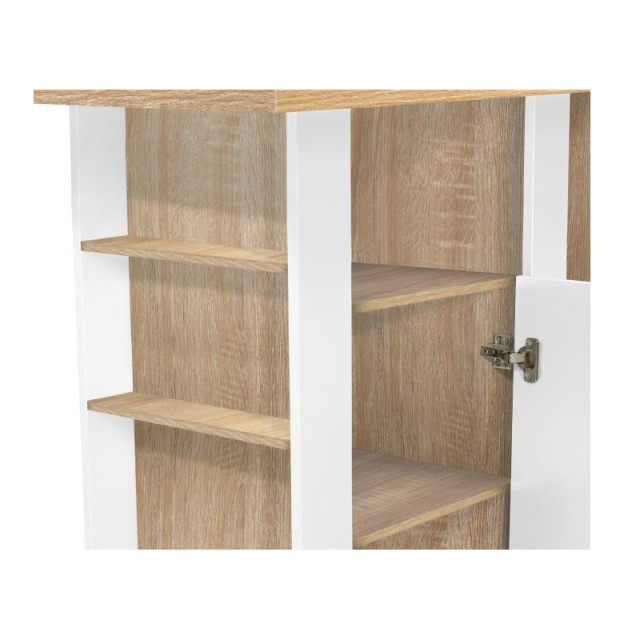 Ξύλινο Τραπέζι - Bar με Ντουλάπι 110 x 80 x 90 cm Idomya 30088293+30088294