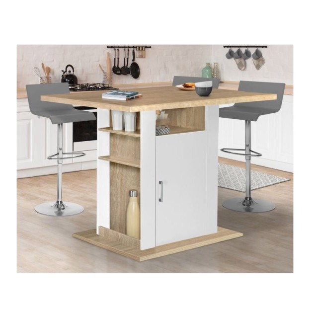 Ξύλινο Τραπέζι - Bar με Ντουλάπι 110 x 80 x 90 cm Idomya 30088293+30088294