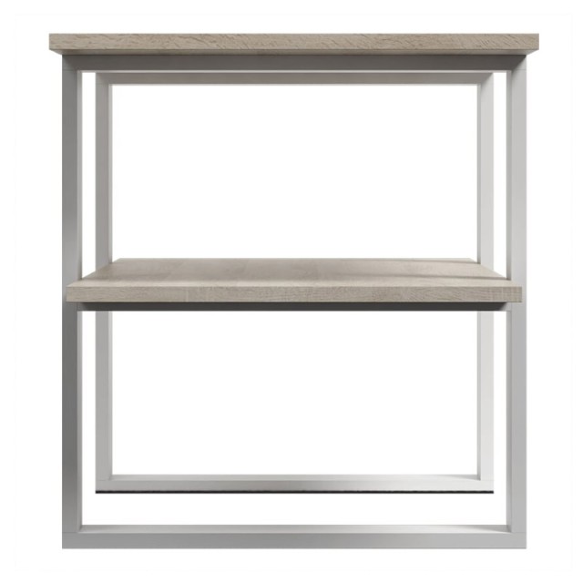 Ξύλινο Τραπέζι Σαλονιού 120 x 55 x 60 cm Χρώματος Καφέ Ανοιχτό - Λευκό SPM Kira JAN-KIRAWOAK
