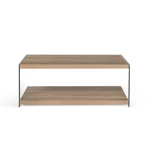Ξύλινο Τραπέζι Σαλονιού 98 x 50 x 40 cm Χρώματος Καφέ Ανοιχτό Lucia...