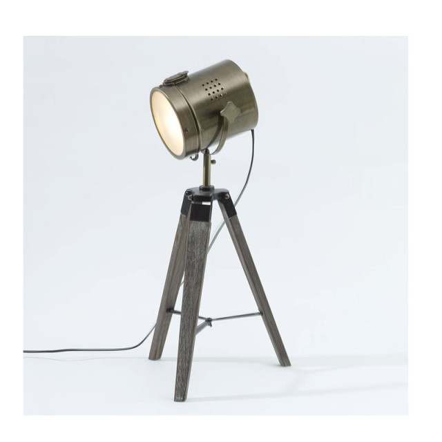 Ξύλινο Τρίποδο Φωτιστικό Δαπέδου E14 25 W 68 cm Ebor Atmosphera 121563