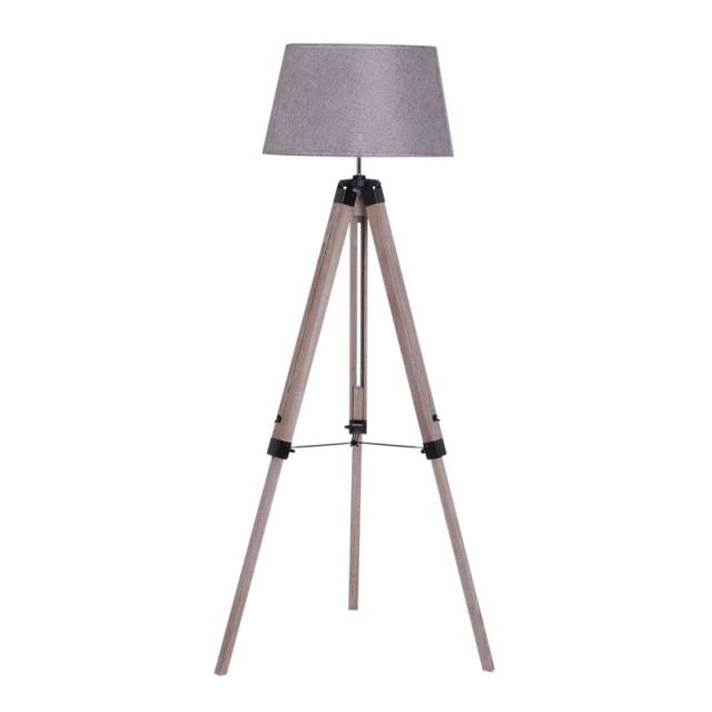 Wooden Tripod Floor Lamp with Adjustable Height 40 W HOMCOM B31-118V01