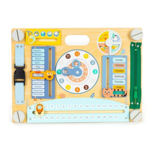 Ξύλινος Εκπαιδευτικός Πίνακας Διπλής Όψεως Sensory Manipulation Boa...