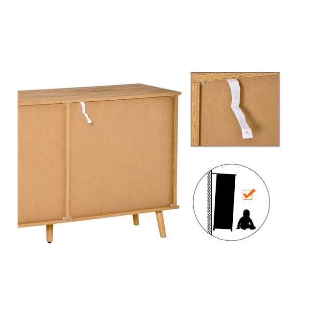 Ξύλινος Μπουφές 130 x 40 x 74.5 cm HOMCOM 835-349