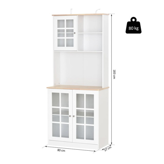 Ξύλινος Μπουφές 80 x 37 x 183 cm HOMCOM 835-209