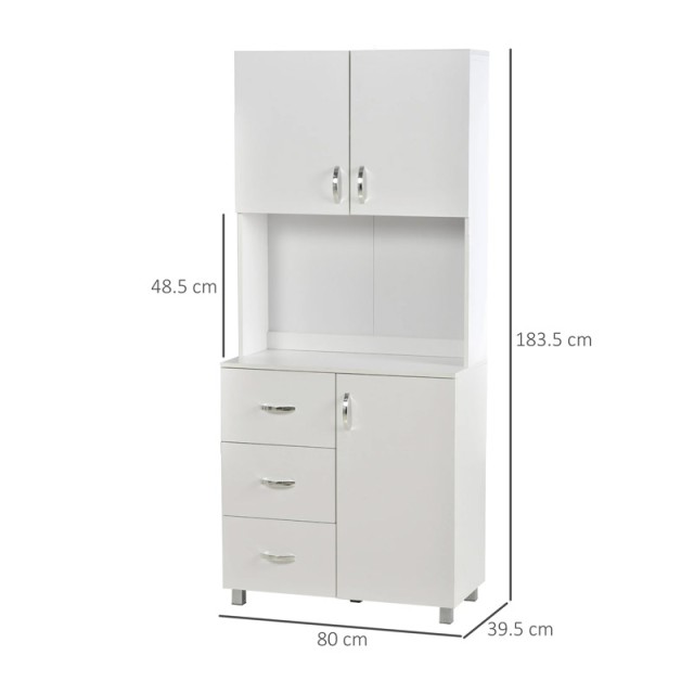 Ξύλινος Μπουφές 80 x 39.5 x 183.5 cm HOMCOM 835-243