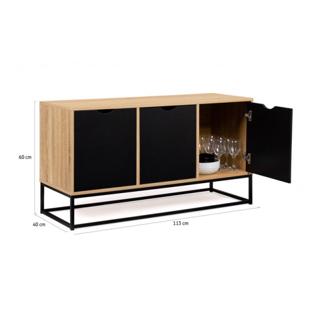 Ξύλινος Μπουφές με Μεταλλική Βάση 113 x 40 x 60 cm Idomya Manhattan 30088812