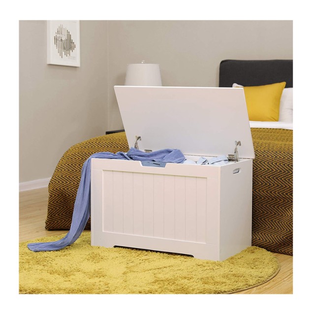 Ξύλινος Πάγκος Αποθήκευσης 76 x 40 x 48 cm Songmics LHS11WTV1