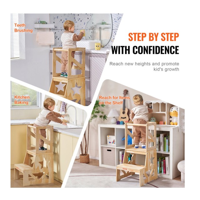 Ξύλινος Πύργος Εκμάθησης 48.6 x 38.9 x 86.4 cm VEVOR ETKDJBHDMZAXSX...