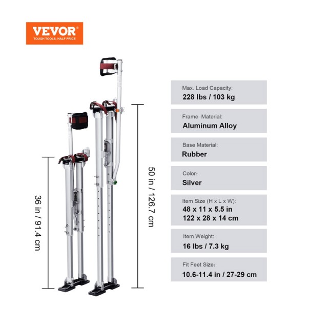 Ξυλοπόδαρα Αλουμινίου 91.4-126.7 cm 2 τμχ VEVOR SGBGQYCYS3650PY9HV0