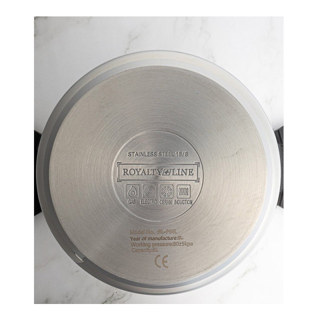 Χύτρα Ταχύτητας από Ανοξείδωτο Ατσάλι 8 Lt Royalty Line RL-DS8DL