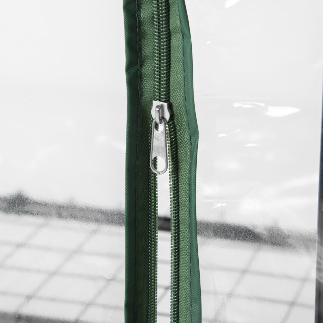Outsunny Vertical Plant Θερμοκήπιο με 4 Ράφια Ατσάλι και Λευκό PVC, 69x50x165cm 845-228V04TP