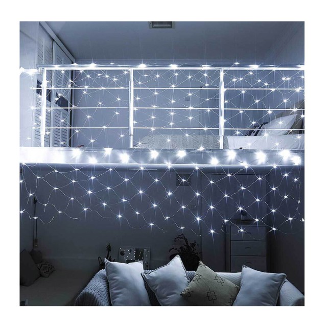 Χριστουγεννιάτικη Κουρτίνα 185 x 85 cm με 128 Λαμπάκια LED Ψυχρό Λε... Χριστουγεννιάτικη Κουρτίνα 185 x 85 cm με 128 Λαμπάκια LED Ψυχρό Λε...