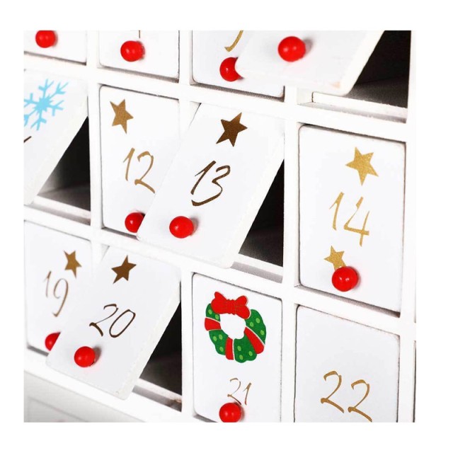Χριστουγεννιάτικο Ξύλινο Advent Calendar Τρένο με Άγιο Βασίλη 8.7 x 37.4 x 40.3 cm Bakaji 02831545