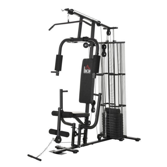 Πολυλειτουργικό Gym Fitness Station HOMCOM για οικιακή και επαγγελματική προπόνηση σε χάλυβα A91-134BK