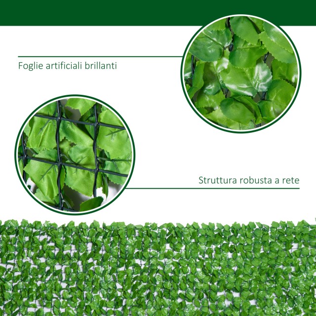 Outsunny Roll of Artificial Hedge για Μπαλκόνι και Κήπο σε πράσινο ...