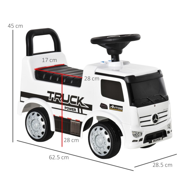 HOMCOM Mercedes Push Car for Children με τιμόνι Et? 12-36 μηνών, Λε...