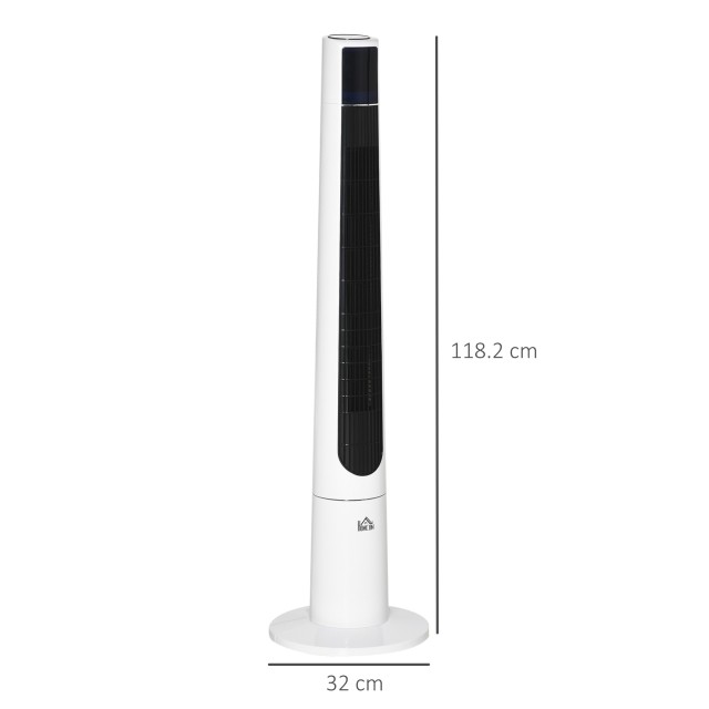 Ανεμιστήρας Tower 50W με 3 λειτουργίες και 3 ταχύτητες με χρονοδιακόπτη 12 ωρών, σε ABS, Ø32x118,2 cm, Λευκό 824-039V90