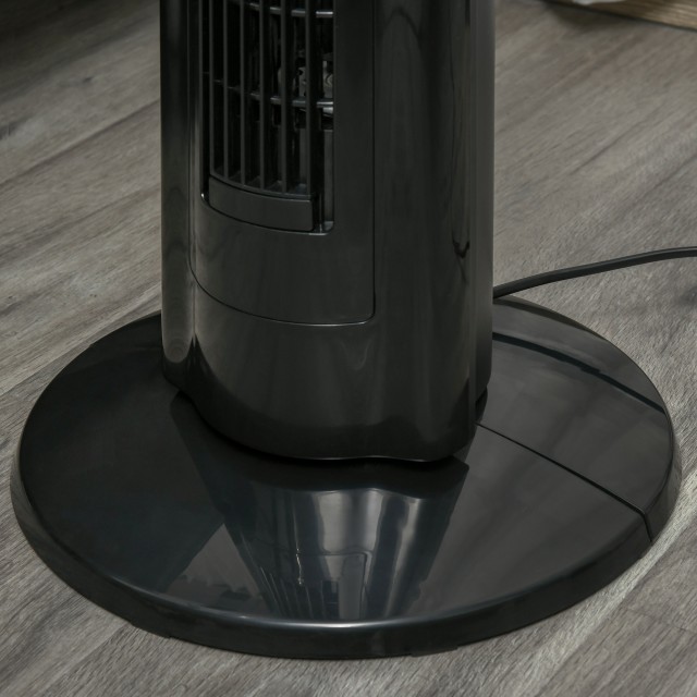 Ανεμιστήρας στήλης HOMCOM 60W με 3 ταχύτητες, 3 λειτουργίες και χρονοδιακόπτη 8 ωρών, σε ABS, Ø32x106,8 cm, Μαύρο 824-043V90