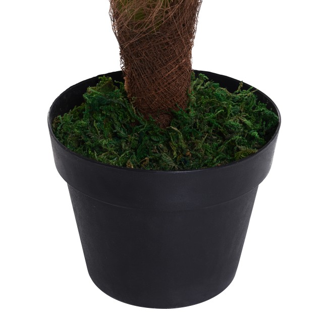 Outsunny Artificial Palm Cycas Plant High 123cm για εσωτερικούς και εξωτερικούς χώρους με περιλαμβάνεται γλάστρα 844-225