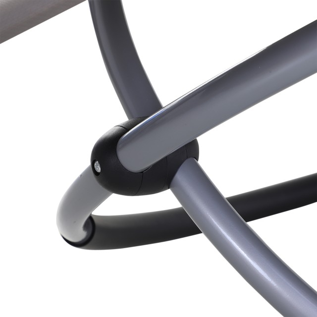 Κουνιστή πολυθρόνα Outsunny σε γκρι Texilene Zero-Gravity 154x80x84cm 84A-079GY
