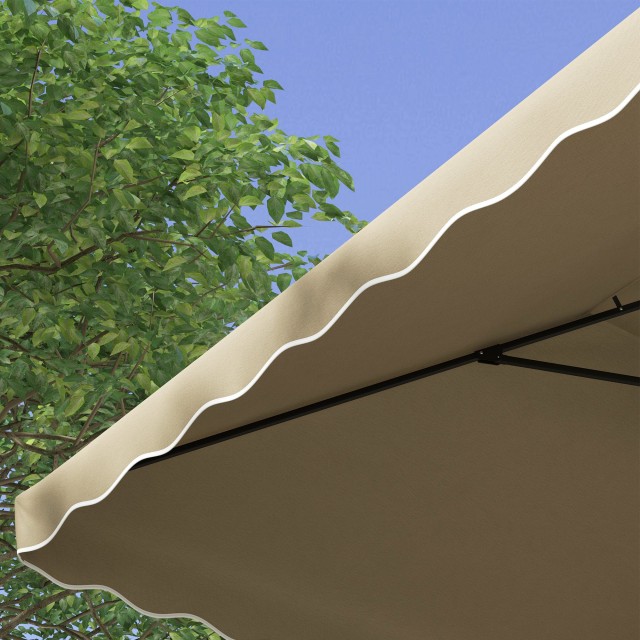 Ομπρέλα Cantilever με Διπλή Οροφή, Άνοιγμα Στρόφαλου και Σταυρή Βάσ...