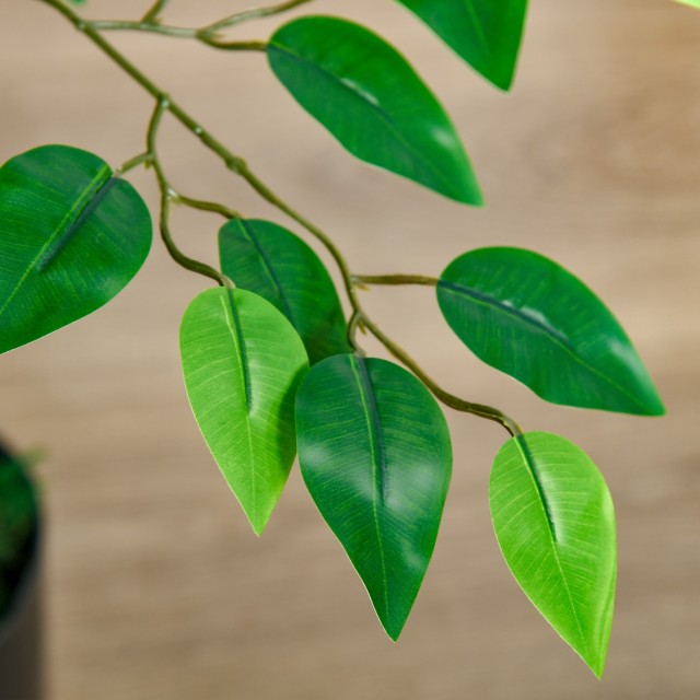HOMCOM Τεχνητό Φυτό Ficus Ύψος 135cm με Γλάστρα για εσωτερικούς και εξωτερικούς χώρους - Πράσινο 830-432