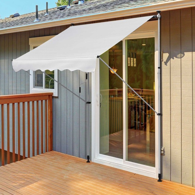 Outsunny Outdoor Roller Τέντα με μανιβέλα, ρυθμιζόμενο ύψος και γωνία, 200x150cm 840-182WT