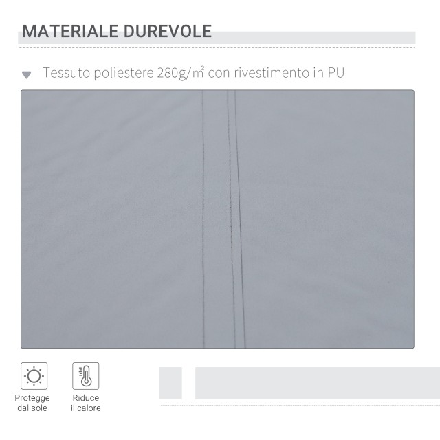 Outsunny Roll-up τέντα με μανιβέλα, αλουμίνιο και πολυεστέρα, 295x245cm, γκρι 840-150GY