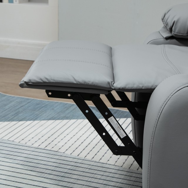 HOMCOM Electric Relax Πολυθρόνα και Ανυψωτικό Ανακλινόμενο έως 160° με Τηλεχειριστήριο, σε Faux Leather - Γκρι 713-092V90GY