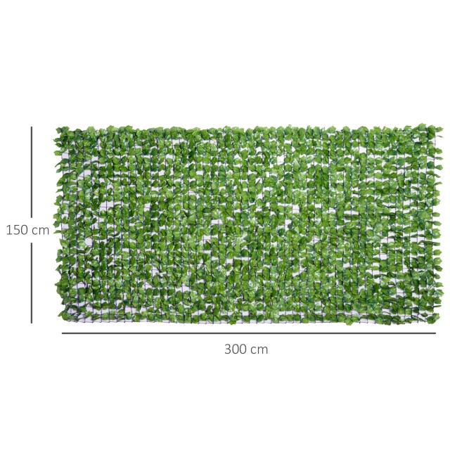 Outsunny Roll of Artificial Hedge για Μπαλκόνι και Κήπο σε πράσινο ...