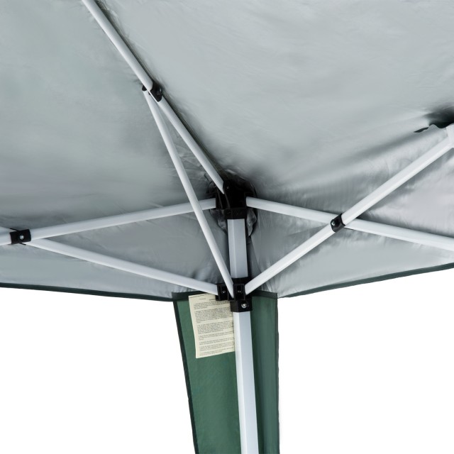 Outsunny Folding Garden Gazebo 3x3m Steel and Polyester, Green 840-159GN