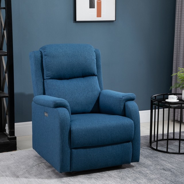 Πολυθρόνα HOMCOM Electric Relax με ανακλινόμενη πλάτη 160°, στήριγμ...
