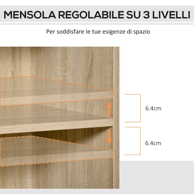 Vinsetto Mobile πολλαπλών χρήσεων με 4 ρόδες, δρυς, 80x40x72 cm 924...